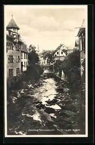 AK Hornberg / Schwarzwald, Partie an der Gutach