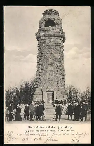 AK Porta Westfalika, Bismarcksäule auf dem Jakobsberg