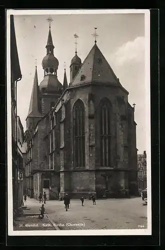 AK St. Wedel, Katholische Kirche mit Chorseite