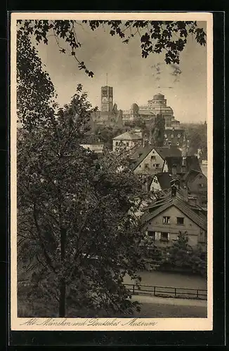 AK Alt-München, Partie mit Blick zum Deutschen Museum