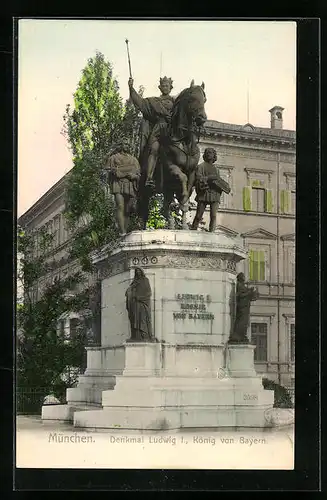AK München, Denkmal Ludwig I., König von Bayern