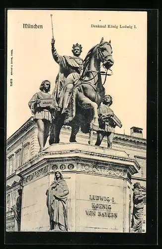AK München, Denkmal König Ludwig I.