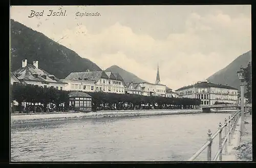 AK Bad Ischl, Blick zur Esplanade