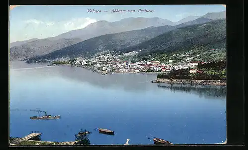 AK Volosca, Panorama, Abbazia von Preluca