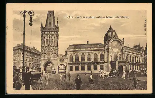 AK Prag / Praha, Repraesentationshaus beim Pulverturm