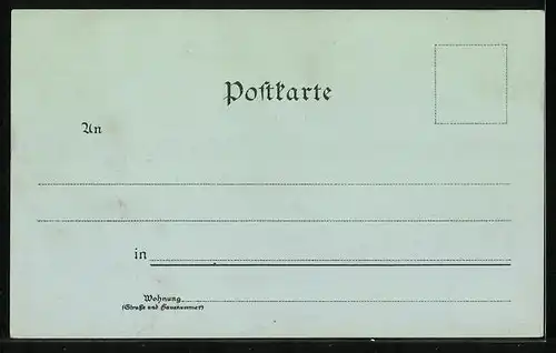 Mondschein-Lithographie Porta-Westfalica, Wittenkindsberg und Kettenbrücke