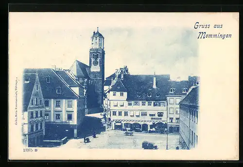 AK Memmingen, Strassenpartie mit Geschäft