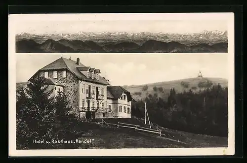 AK Kandel /Schwarzwald, Hotel und Rasthaus Kandel, Bergpanorama