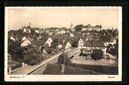 AK Günzburg a. D., Teilansicht mit Strassenpartie