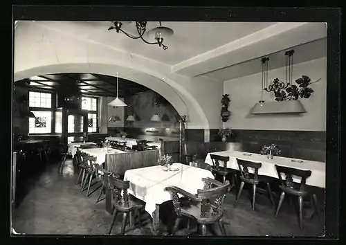 AK Brixen, Gasthof Goldene Rose, Innenansicht