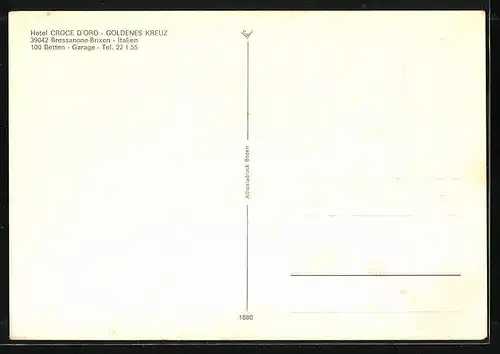 AK Brixen, Hotel Goldenes Kreuz