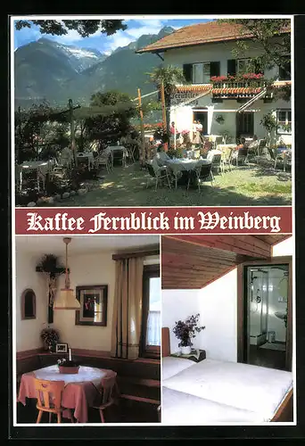 AK Dorf Tirol, Cafe Fernblick im Weinberg, Segenbühelstrasse 13, Innenansichten