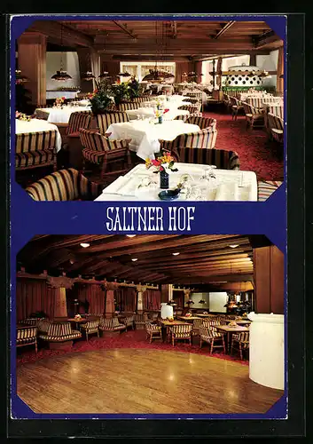 AK Schenna bei Meran, Restaurant Saltner Hof, Innenansichten