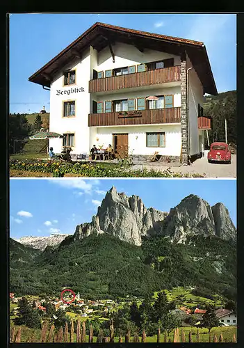 AK Seis am Schlern /Bozen, Gästehaus Bergblick, Teilansicht