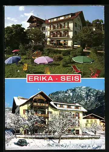 AK Seis am Schlern /Bozen, Pension Erika im Sommer und im Winter