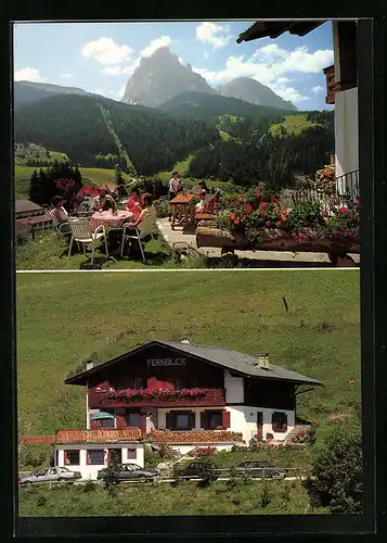 AK St. Christina /Gröden, Pension Haus Fernblick, Terrasse