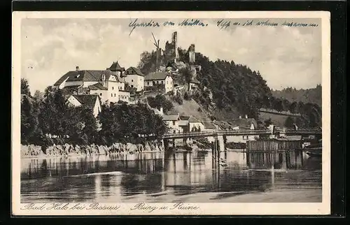 AK Bad Hals bei Passau, Burg und Ruine