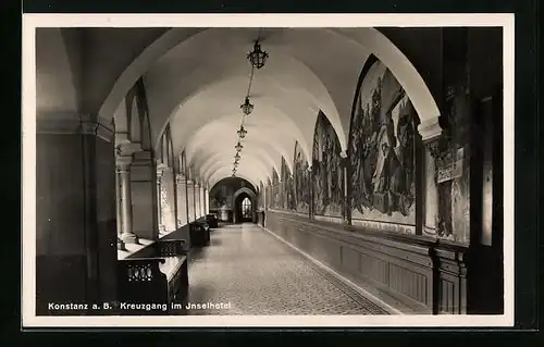 AK Konstanz a. B., Kreuzgang im Inselhotel