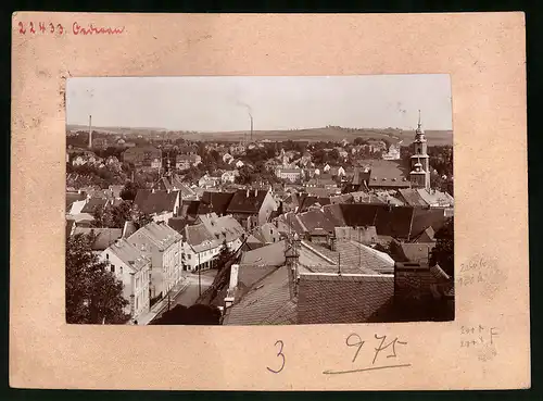 Fotografie Brück & Sohn Meissen, Ansicht Oederan i. Sa., Blick auf die Stadt mit Kirche