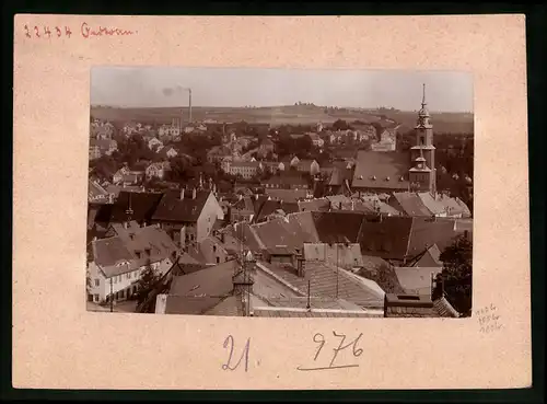 Fotografie Brück & Sohn Meissen, Ansicht Oederan i. Sa., Blick über die Dächer der Stadt mit der Kirche