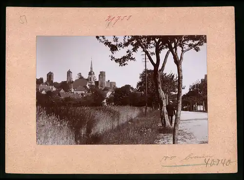 Fotografie Brück & Sohn Meissen, Ansicht Stolpen i. Sa., Blick von der Allee auf das Schloss