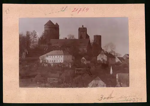 Fotografie Brück & Sohn Meissen, Ansicht Stolpen i. Sa., Blick auf den Koselturm, Seigerturm, Siebenspitzenturm