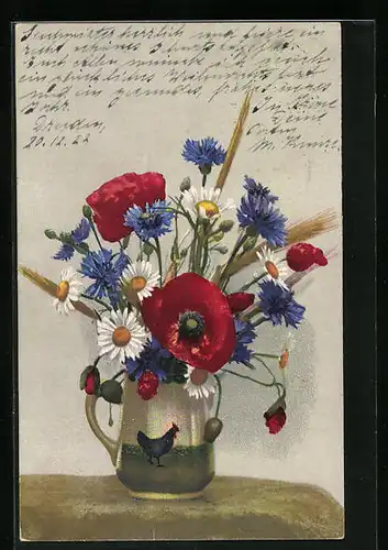 Künstler-AK Photochromie Nr. 1250: Blumen in einer Vase