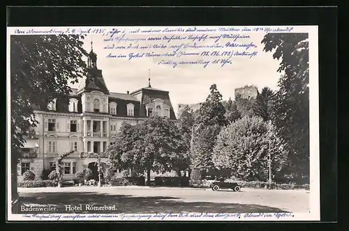 AK Badenweiler, Hotel Römerbad