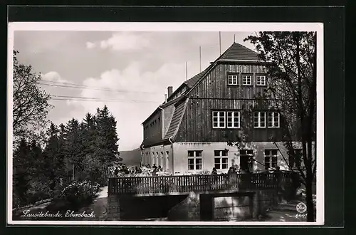 AK Ebersbach i. Sa., Gasthaus Lausitzbaude