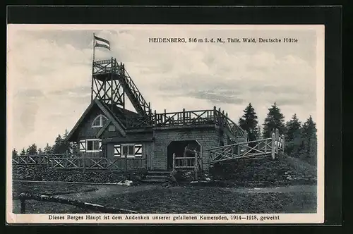 AK Heidenberg /Thür. Wald, Deutsche Hütte