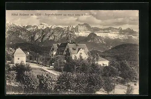 AK Soprabolzano sul Renon, Hotel Holzner verso le Dolomiti