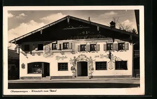 AK Oberammergau, Gasthaus Weinstube zum Bemsl