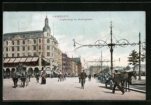 AK Hamburg-Neustadt, Jungfernstieg mit Neidlingerhaus