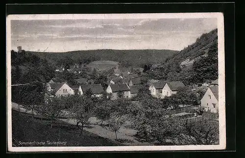 AK Tautenburg i. Thür., Ortsansicht aus der Vogelschau