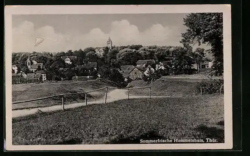 AK Hummelshain /Thür., Ortsansicht aus der Vogelschau