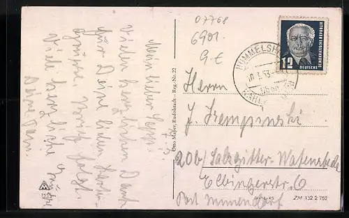 AK Hummelshain /Thür., Ortsansicht aus der Vogelschau