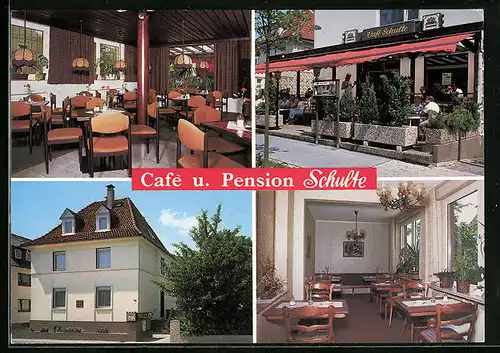 AK Bad Salzuflen, Café und Pension Schulte, Wenkenstrasse 114
