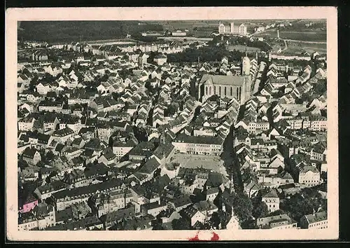 AK Annaberg i. Erzgeb., Gesamtansicht, Fliegeraufnahme
