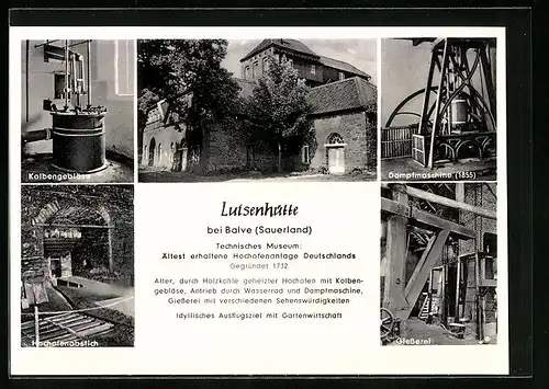 AK Balve /Sauerland, Luisenhütte, Technisches Museum mit der ältest erhaltenen Hochofenanlage Deutschlands