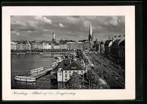 AK Hamburg-Neustadt, Blick auf den Jungfernstieg