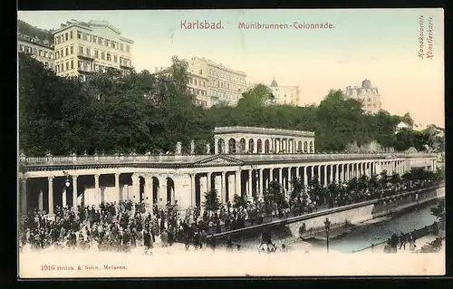 AK Karlsbad, Mühlbrunnen-Colonnade