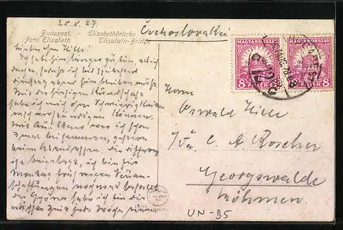 AK Budapest, Elisabethbrücke