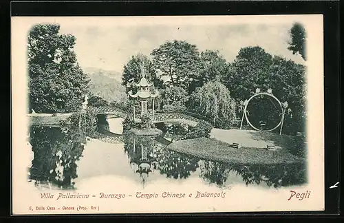 AK Pegli, Villa Pallavicini, Durazzo, Tempio Chinese e Balancois