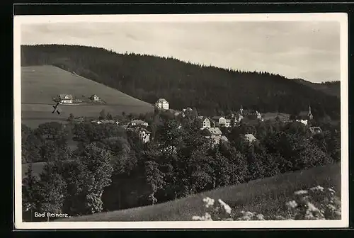 AK Bad Reinerz, Ortsansicht aus der Vogelschau