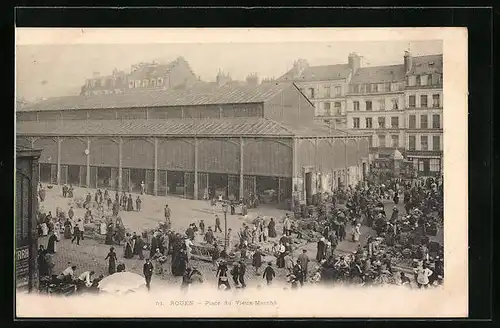 AK Rouen, Place du Vieux-Marché