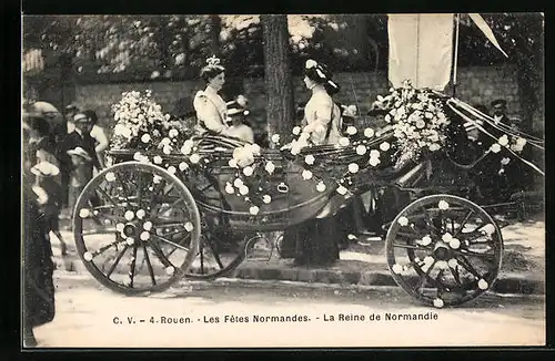 AK Rouen, Les Fetes Normandes, La Reine de Normandie