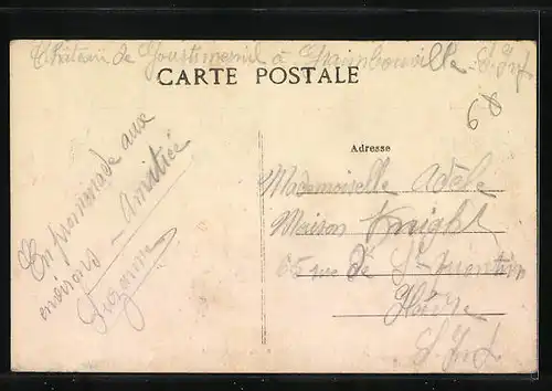 AK Manneville-la-Goupil, Vue prise route d`Angerville