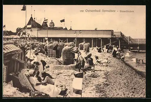AK Arendsee / Ostsee, Strandleben