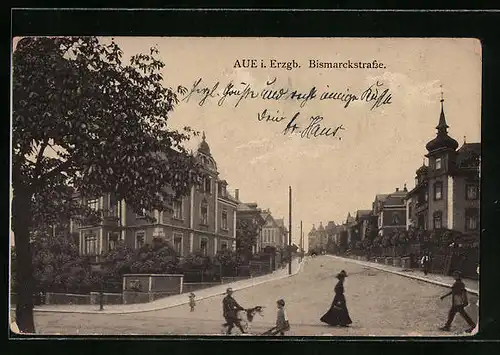 AK Aue i. Erzgeb., Bismarckstrasse