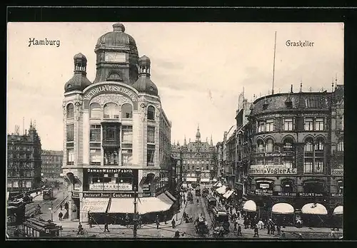 AK Hamburg, Strassenleben am Graskeller